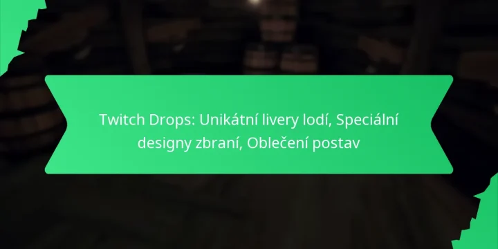 Twitch Drops: Unikátní livery lodí, Speciální designy zbraní, Oblečení postav
