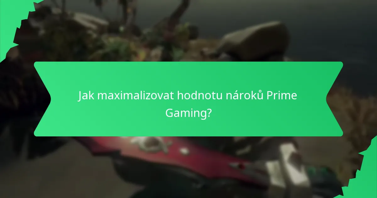 Jaké exkluzivní předměty lze získat prostřednictvím Prime Gaming?